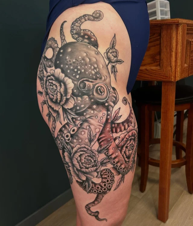 Thank you so much Evelyn!  This was a super fun and challenging project that took three sessions to complete!  I appreciate you being as still as a statue throughout the whole process!  Thanks again for the trust and dedication! 🤙🏻 🐙