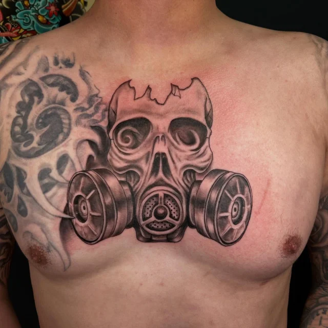 From awhile back but got to tattoo @pearson_300 again!  He always sits like a champ!  This tattoo if from a drawing he did years ago that I modified it a bit but kept the same general idea!  Thanks again bud!