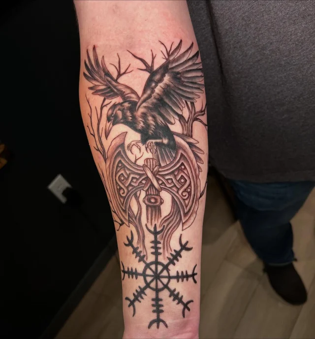 Thank you @corbincardwell for being a boss and hanging tough for your first tattoo!  I appreciate the trust! 🍻